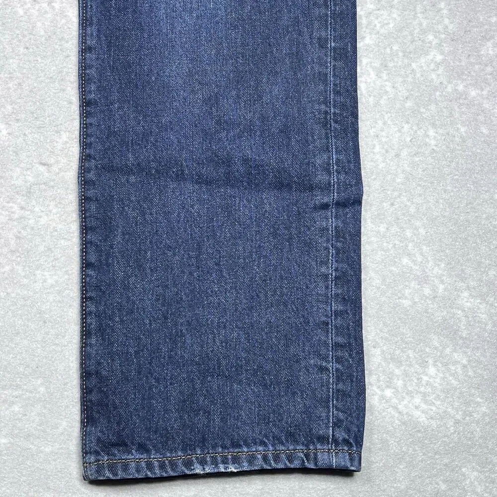 J. Crew Straight Jeans Mens Size 36 Dark Wash Blue Comfy Stretchy Denim